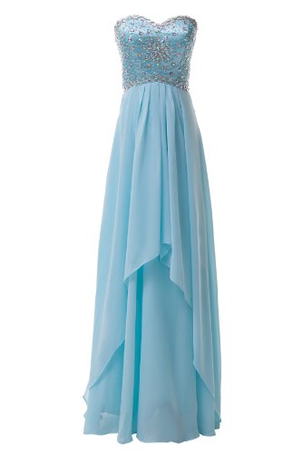 Sweetheart Light Blue 2014 long Evening Dresses 